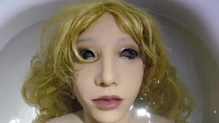 Bimbo Bathroom Lockdown Trailer - miss Eva Mae Silicone Skinsut Deep M2f Transformation