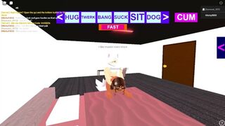 White Wolf and Dark Bitch Fuck until her Twat can't take Anymore | Roblox Sex
