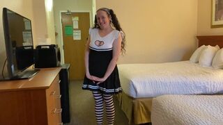 A Alluring Sexy Halloween Treat: BIG BODIED WOMAN Shyla Nervous’ Private Cheerleader Tryout for Coach BHM Rex Behr