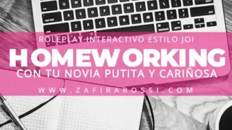 ROLEPLAY & JOI HOME OFFICE CON TU NOVIA PUTITA Y CARIÑOSA [HOMEWORKING] ASMR AUDIO ONLY| SWEET SOUNDS