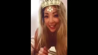 SKINNY SNAPCHAT BITCH RIDING MONSTROUS WHITE WANG AND GETS CUMS