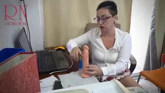 Woman Secretary Gets Pounded with a Dildo. Secretly Watching Online Camera in the Office two