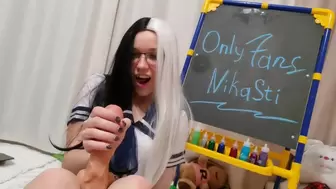 Cosplay School Whore Blow Meat and Balls