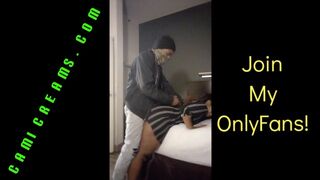 Cami Creams Rides and Licks Robber Penis with Gun in Hotel Room (Roleplay) - Large Behind African FAT WOMAN