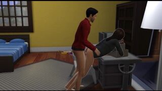 Fucking my Secretary, a Hot Brunette at Work and Outdoors | Sims