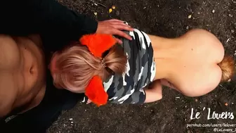 FUCK a RED FOX IN THE FOREST. PUBLICLY BLOWS PENIS & GETS PLOWED BY THE LAKE