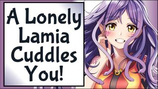 Lonely Lamia Cuddles with you in your Camping Bag! [SFW] [wholesome]