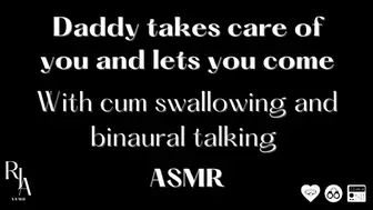 ASMR Daddy Takes Care of you and Lets you come (Binaural Sounds)