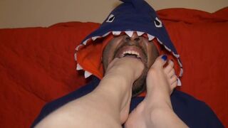 Foot Gagging my Pet Shark