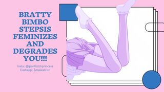 Bratty Bimbo Stepsis FEMINIZES and DEGRADES you for Stealing her Panties! JOI